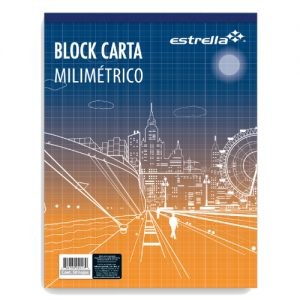 Block milimetrico tamaño carta Estrella