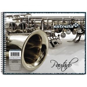 Cuaderno pautado espiral Estrella c/50 hojas