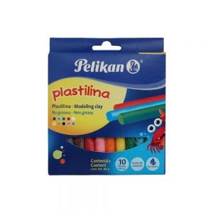 Plastilina marqueta c/10 colores Pelikan