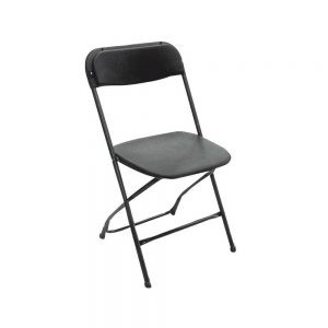 Silla tubo color negro plegable Samsonite